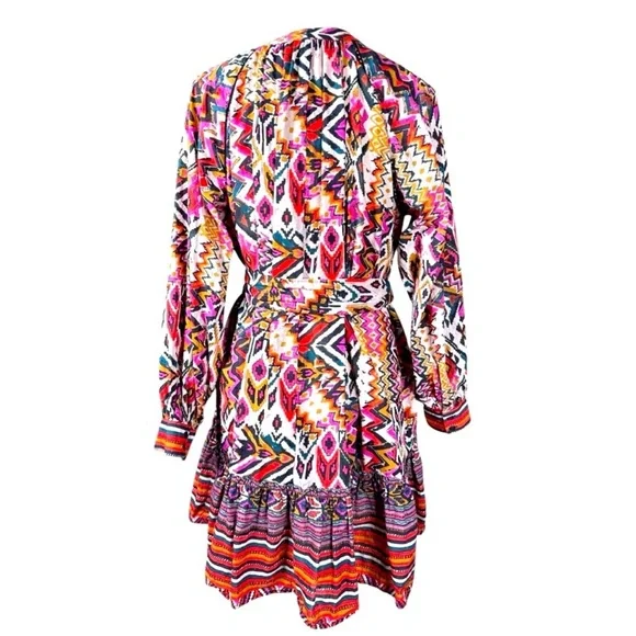 ZARA Geometric Button Front Long Sleeve
Mini Dress, Size L. - Picture 3 of 9